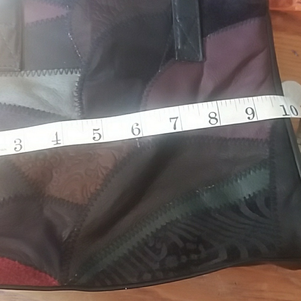 Leather Patchwork Handbag - image 6